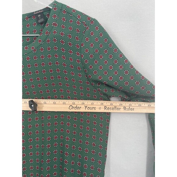 Scotch & Soda Small Dress Fit Flare Tiered Maison Floral Green Geometric - Picture 4 of 10